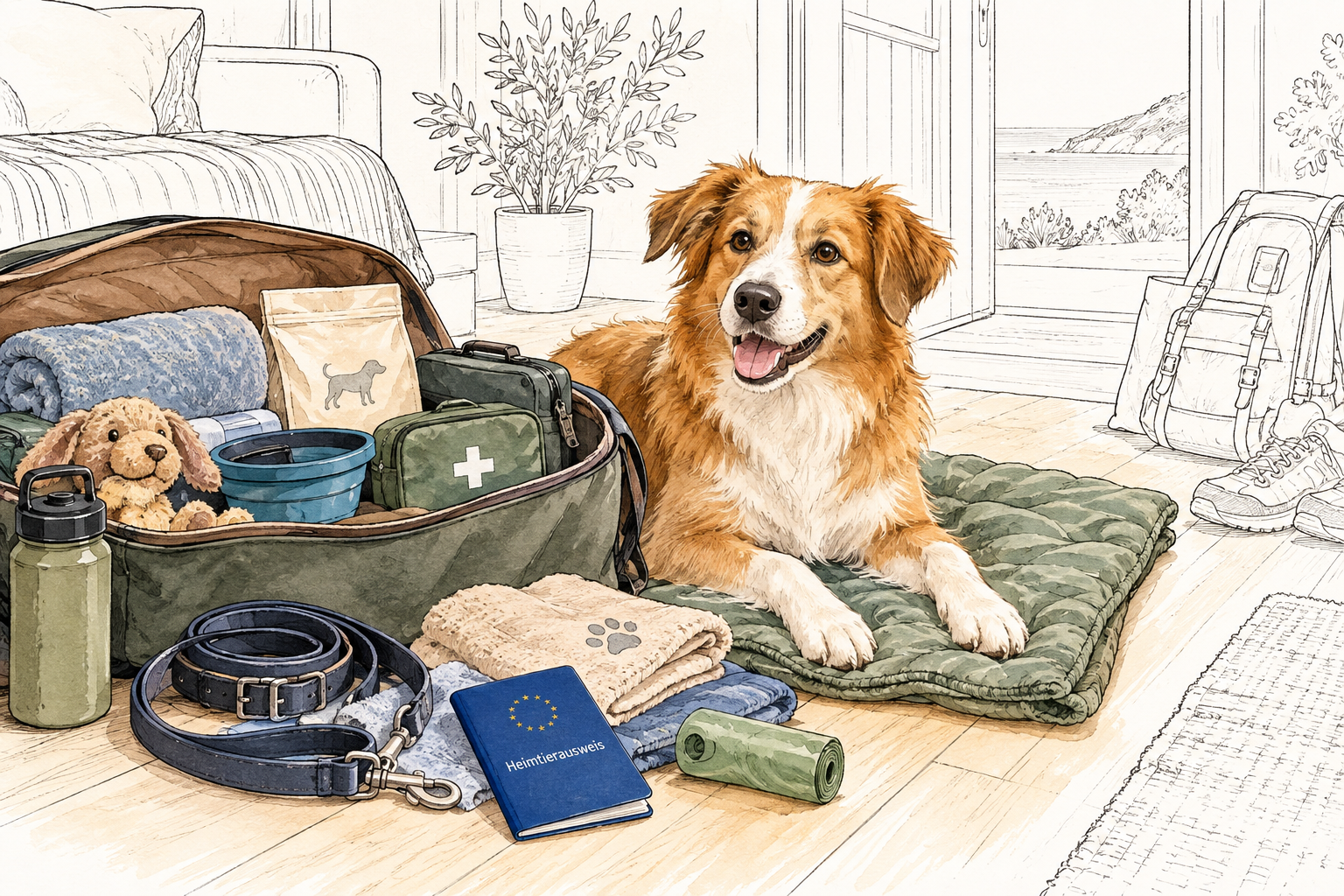 Packliste für den Urlaub mit Hund: Das sollte wirklich mit